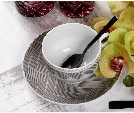 Cryspo Trio Plaza Cup Coffee Porcelain Gray 100ml