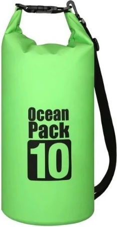 Ocean Ocean Dry Bag Στεγανός Σάκος Ώμου 10lt Πράσινος