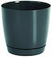 Marhome Coubi Round P Саксия Пластмаса Graphite 10x10x9.2см.