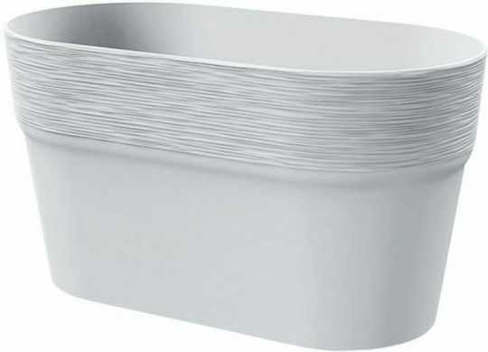Marhome Furu Γλάστρα Πλαστική Λευκή 27.5x14.5x14.8εκ.