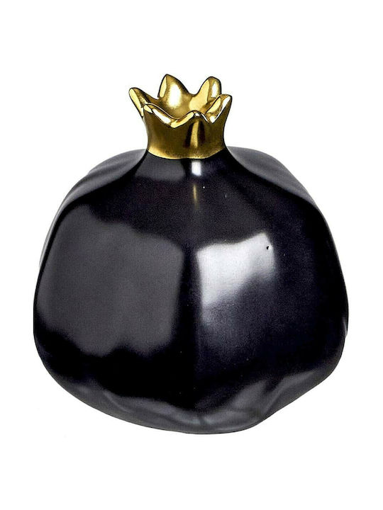 JK Home Decoration Tischplatte Glücksbringer Granatapfel Black Checkmate Keramik 13x15cm 1Stück