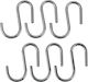 Metaltex Metallic Hanger Kitchen Hook Silver 6pcs 350342