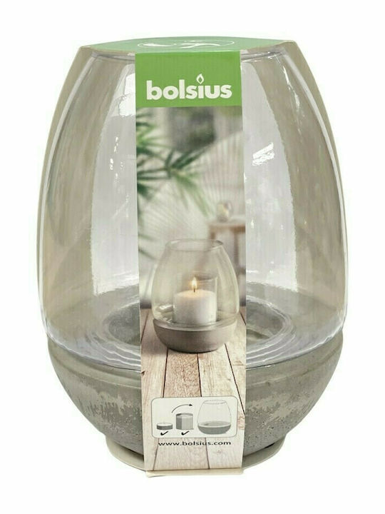 Bolsius Κηροπήγιο για Ρεσώ Τσιμεντένιο Γκρι 10x10x12εκ.