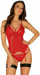Obsessive Diyosa Corset & Thong Red
