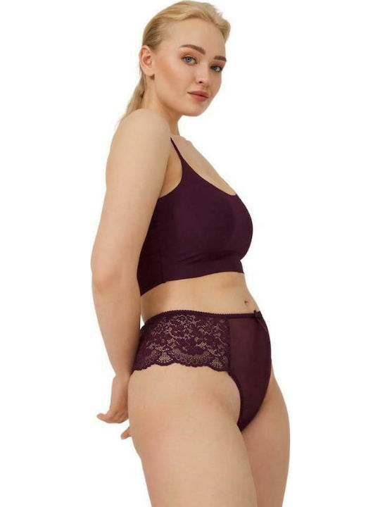 CottonHill Aaliyah Brazil με Δαντέλα Μωβ CottonHill Aaliyah Brazil με Δαντέλα Μωβ