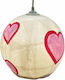 Harti Harti Kids Paper Single Ceiling Light E27 Hearts White - Multicoloured