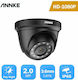 Annke CCTV Cameră de Supraveghere 1080p Full HD Rezistentă la apă cu Lanternă 3.6mm în Culoare Neagră