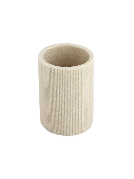 Atmosphera Resin Cup Holder Countertop Beige