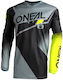 O'neal Element Racewear V.22 Ανδρική Μπλούζα Motocross Μακρυμάνικη Black/Grey/Neon Yellow