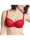 Luccia Bra without Padding Underwire Red