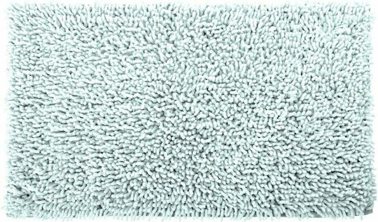 Non-Slip Bathroom Mat Microfiber Light Blue 45x75cm