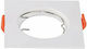 V-TAC Pătrat Plastic Spot Încorporat cu Soclu GU10 Alb 8.1x8.1cm. 2buc