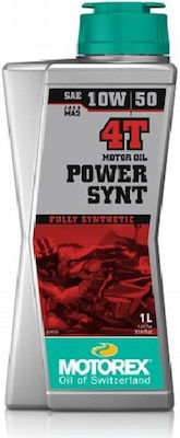 Motorex 4T Power Synthetic Motorcycle Oil for Four-Stroke Engines 10W-50 1lt