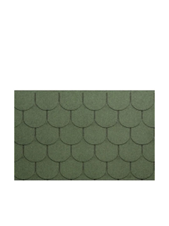 Hermes Shingles Beaver Asphalt Tile 100x34cm Green