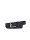 Men's Leather Belt Navy Blue