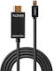 Lindy Cable mini DisplayPort male - HDMI male 5m Black (36929)