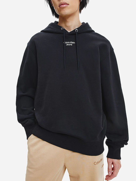 Calvin Klein Sweatshirt with Hood Black.