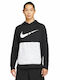 Sport Clash Dri-Fit Суитшърт с Качулка Черен