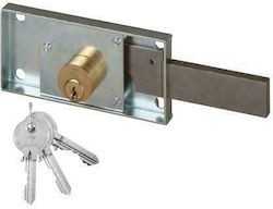 Cisa Recessed Lock Rollo with Center 60mm Silver