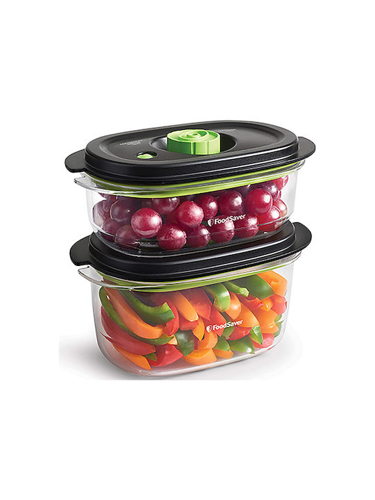 FoodSaver Σετ Δοχεία Φαγητού Πλαστικά Διάφανα 2τμχ