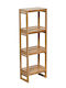 Atmosphera Επιδαπέδια Ραφιέρα Μπάνιου Bamboo με 4 Ράφια 33x20x100cm Καφέ