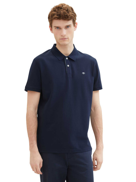 Tom Tailor Basic Polo Μπλούζα Κοντομάνικη Σκούρ...