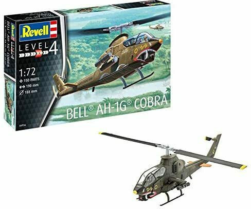 Revell Φιγούρα Μοντελισμού Ελικόπτερο Bell AH-1G Cobra 150 Κομματιών σε Κλίμακα 1:72 19x18.3εκ.