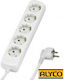 Alyco Steckdosenleiste 5 Positionen mit Kabel 1.4m