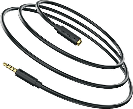 Borofone TRRS Audio Cable 3.5mm Male - 3.5mm Female Black 2m BL12