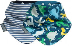 Cheeky Chompers Dino & Stripes Bandana Stoff mit Taste Mehrfarbig 2Stück