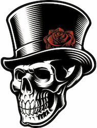 One Design Decorative Stickers Gentleman Skull