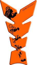 One Design Adhesive Tank Protection Onedesign Biker's Evolution Fluo Orange