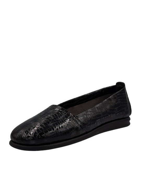 Armfull Pipoca Women's Leather Espadrilles Black