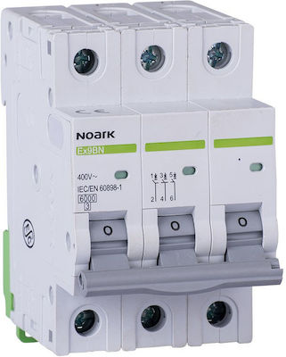 Noark Ex9BN 3-Poles Automatic Circuit Breaker 16A 100143