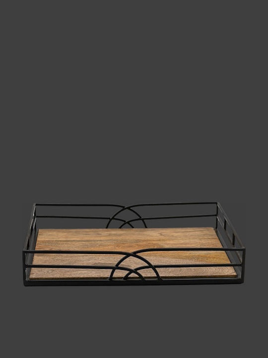 La Vista Wedding Tray Metallic / Wooden Brown 1pcs