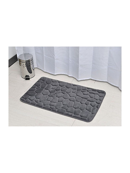 Atmosphera Αντιολισθητικό Πατάκι Μπάνιου Memory Foam 7718N181 Σκούρο Γκρι 50x80εκ.