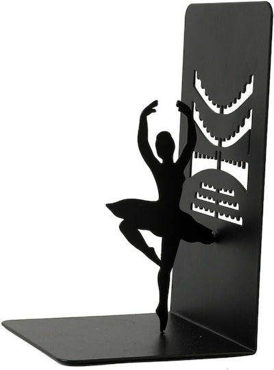 Μεταλλικός Βιβλιοστάτης Ballerina σε Μαύρο Χρώμα 17x10x10εκ. 1τμχ