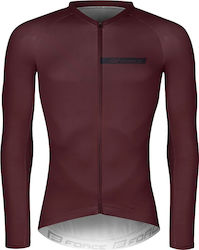 Force Charm Men's Long Sleeve Cycling Jersey Brown Force Charm Men's Long Sleeve Cycling Jersey Brown