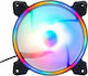 Halo Case Fan 120mm (1200rpm / 38cfm) με RGB Φωτισμό και Σύνδεση 3-Pin / 4-Pin Molex