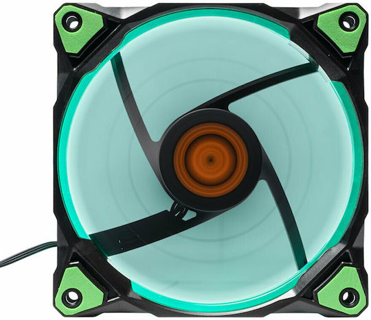 Halo Case Fans 120mm (1200rpm / 38cfm) with Green LED Colour and Connection 3-Pin / 4-Pin Molex