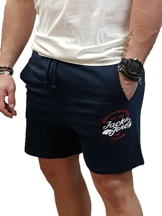 Jack & Jones Αθλητική Ανδρική Βερμούδα Navy Μπλε