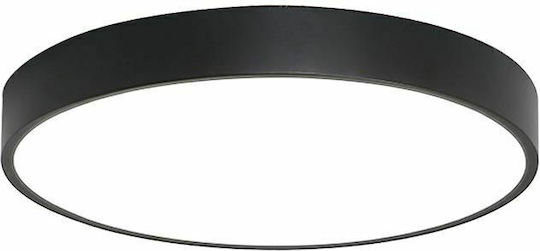 Vivalux Luka Ceiling Mount Light 50cm Black with Integrated LED