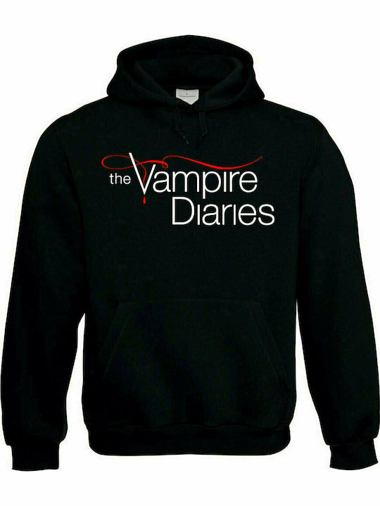 The Vampire Diaries Sweatshirt mit Kapuze in schwarzer Farbe