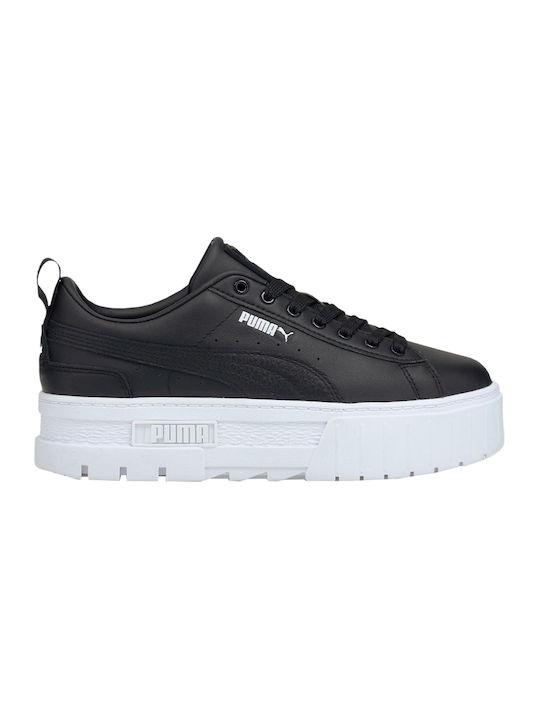 Puma Mayze Classic Γυναικεία Flatforms Sneakers Μαύρα