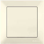 Mutlusan Candela Recessed Wall Switch Lighting One-Way with Frame Cream 12201