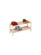 Shoe Organizer with 2 Shelves Natural 74x26x30cm