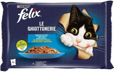 Purina Felix Le Ghiottonerie Σολομός / Τόνος σε Ζελέ 85gr 4τμχ