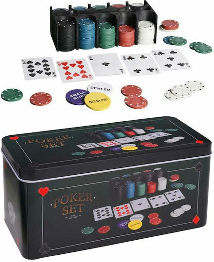 Σετ 200 Μάρκες Poker σε Μεταλλικό Κουτί