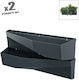 Marhome Cascade Garden Planter Box Hanging 78x35cm Set 2pcs Charcoal 9-50-800-1 09-IO3W800-S433