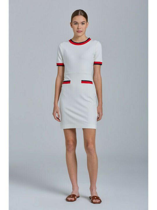 Gant Mini All Day Φόρεμα Κοντομάνικο Λευκό
